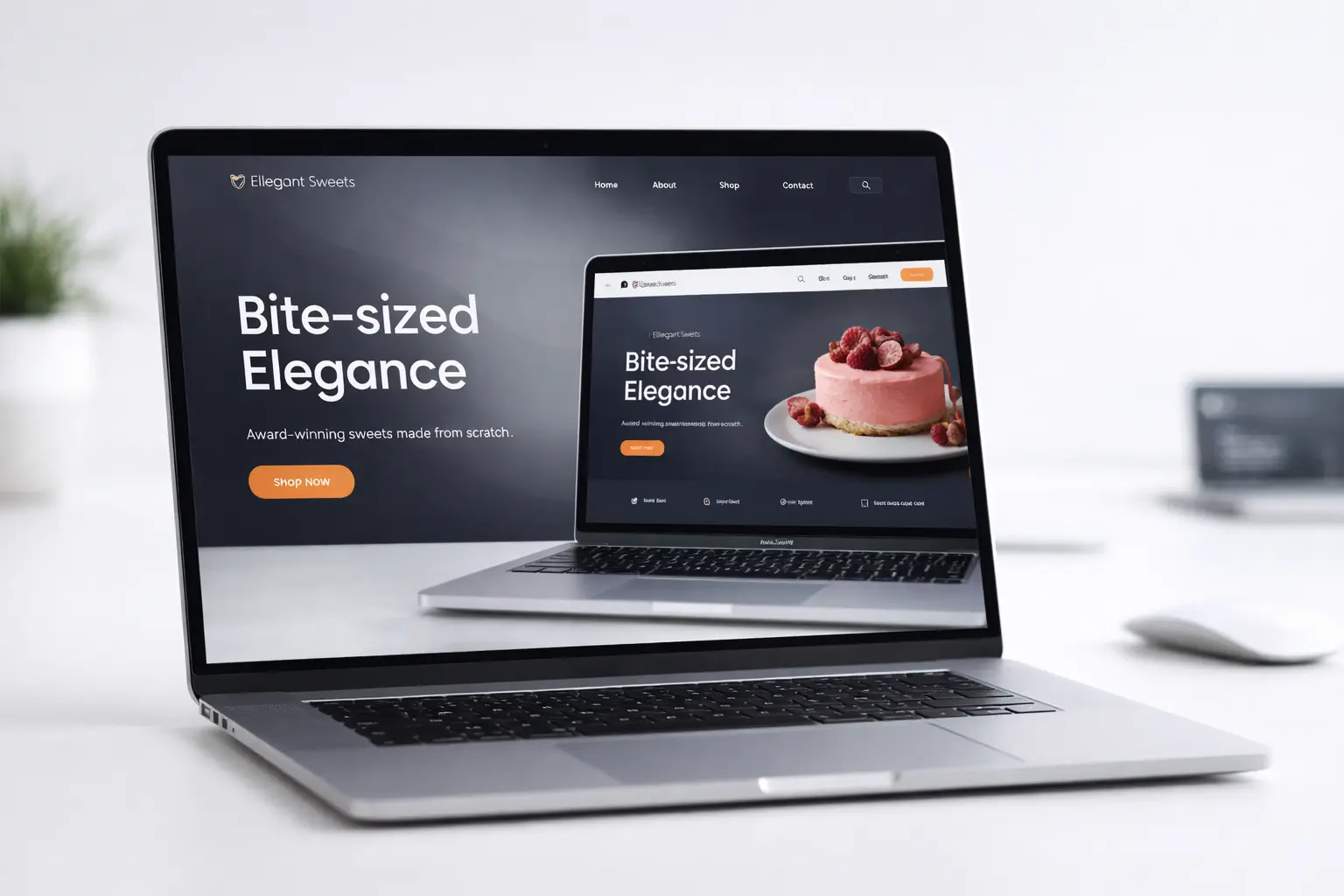 Laptop displaying a professional WordPress website design, representing website setup services for local businesses in Quincy, Illinois.